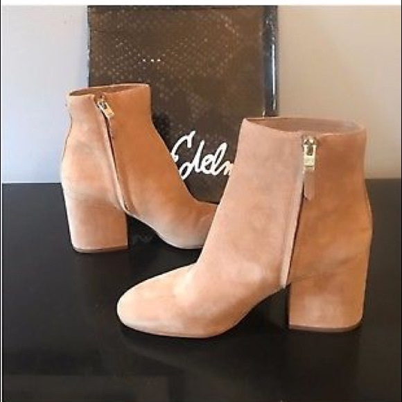SOLD 🎉Sam Edelman Taye Chunky Mid Heel Booties - Picture 2 of 5